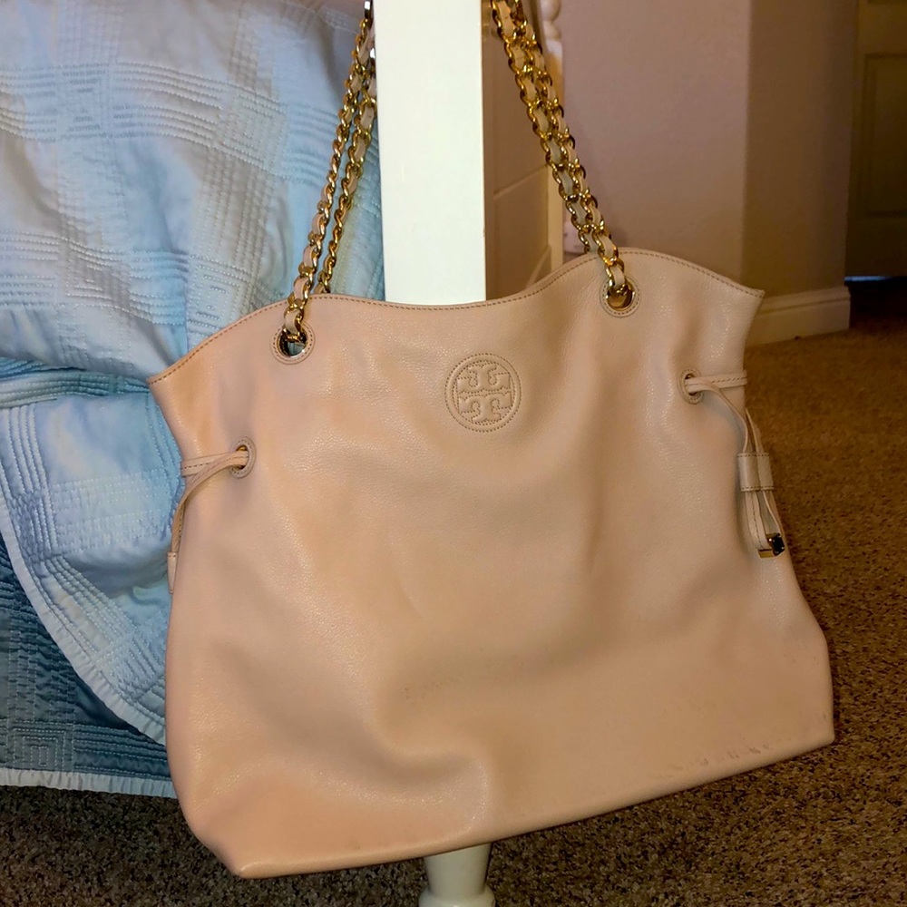 Tory Burch Pink Gold Chain Bag
